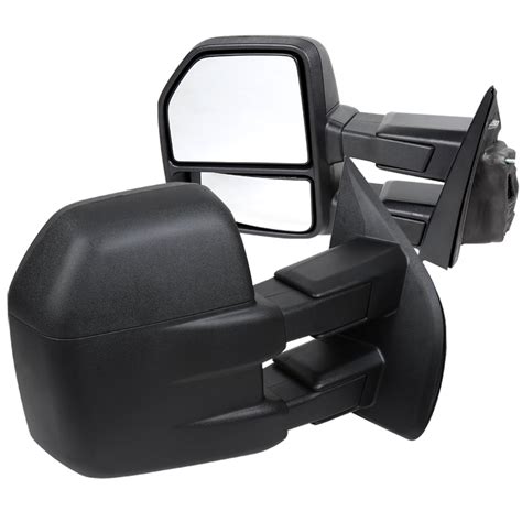 Spec D Tuning Black Manual Extendable Tow Towing Mirrors Compatible