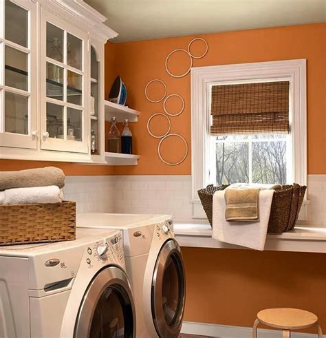 You can include wood, stone, brick, tile.just about anything goes with white! Pin by Allison on LAUNDRY ROOM in 2020 | Laundry room colors, Laundry room renovation, Orange ...