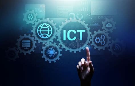 Ict Information And Communication Technology Concept On Virtual