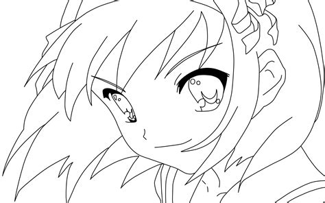 Easy Anime Coloring Pages At Free Printable