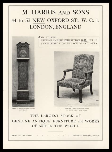 Free delivery over £40 to most of the uk great selection excellent customer service find everything for a beautiful home. 1925 M. Harris & Sons Vintage Ad | Antique Furniture | VTG ...