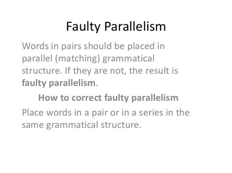 Grammar faulty parallelism