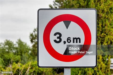Height Restriction Warning Sign On Street Stock Photo Download Image