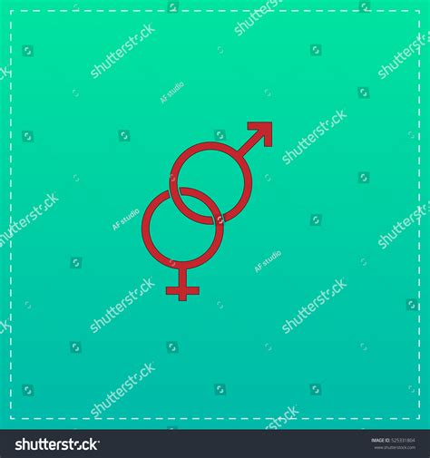 Twisted Male Female Sex Symbol Red Stock Vector Royalty Free 525331804 Shutterstock