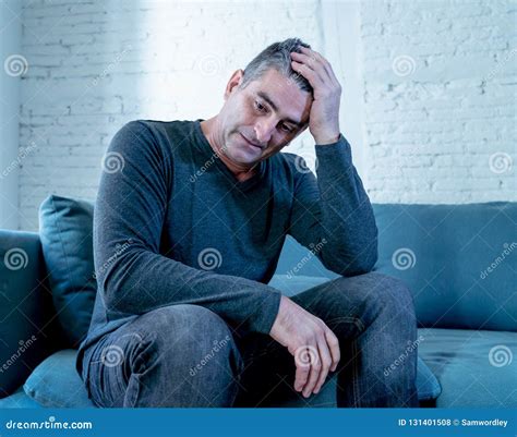 Attractive Man Feeling Desperate Sad Looking Worried Depressed
