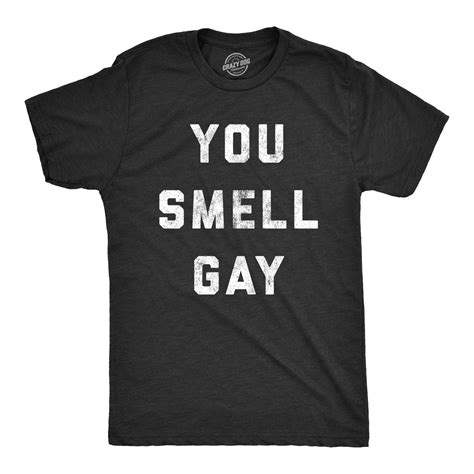 Mens You Smell Gay T Shirt Funny Lgbtq Pride Parade Tee For Party Heather Ebay