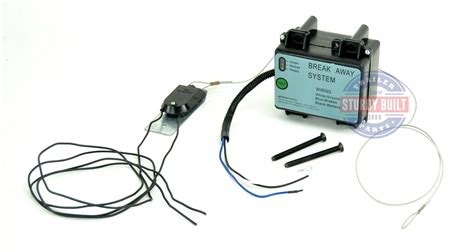 These wire diagrams show electric wires for trailer lights, brakes, aux power, breakaway kit and connectors. Trailer Breakaway Kit Battery Box with Charger and LED Readout
