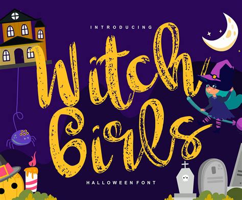 Witch Girls Script Halloween Font 87653