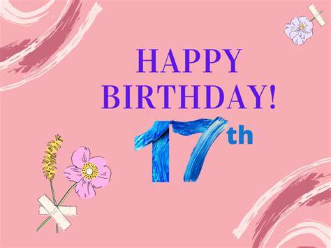 Happy 17th Birthday Card 3 Freeecards