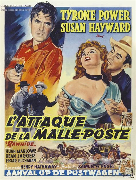 Lattaque De La Malle Poste Rawhide 1950 Tyrone Power Films
