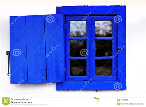 Blue Window Stock Photo Image 61897719