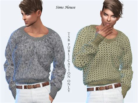 Mens Warm V Neck Sweater 2 By Sims House At Tsr Sims 4 Updates