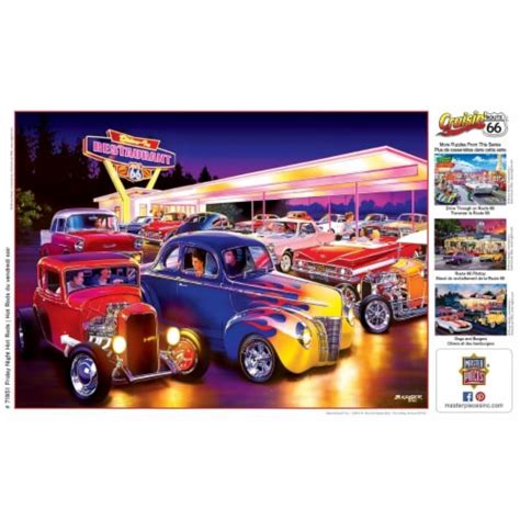 Masterpieces Cruisin Route 66 Friday Night Hot Rods 1000 Piece