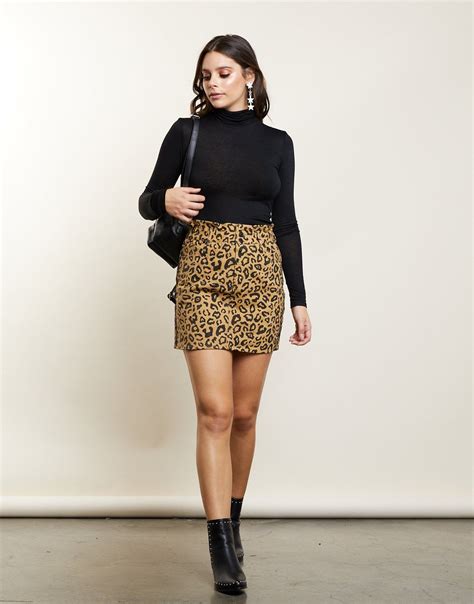 Wild For You Mini Skirt In 2020 Animal Print Skirt Outfit Leopard