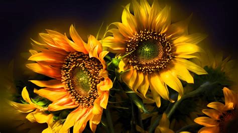 Sunflower Beautiful Abstract Hd Wallpapers For Desktop 3840x2400