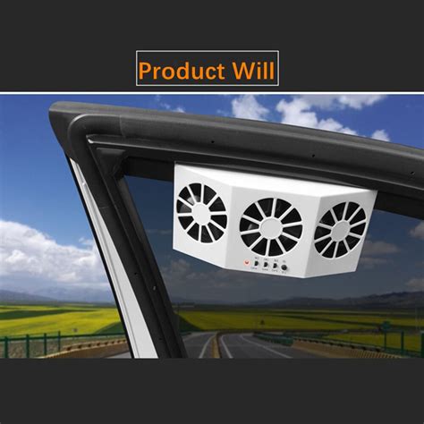 Solar Sun Power Car Auto Fan Air Vent Cool Cooler Ventilation System