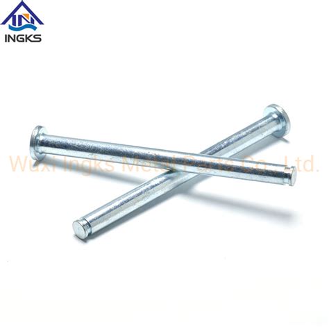 Flat Head Round Head Clevis Pin Carbon Steel With Grooved Ends China Clevis Pins And Pivot Pin