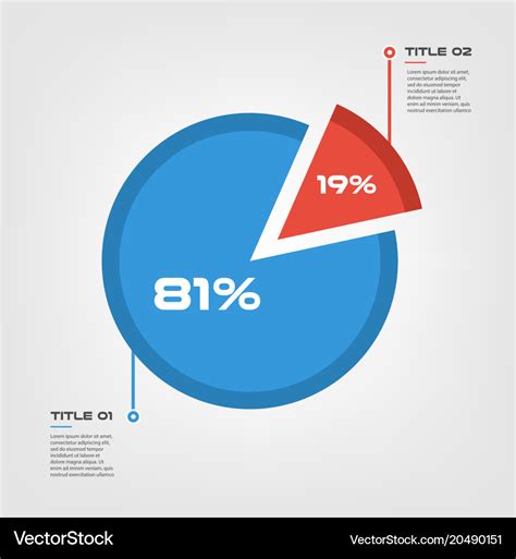 Pie Chart Infographic Design And Marketing Vector Image