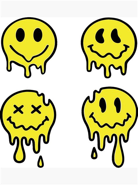 Melting Smiley Face Svg Dripping Smiley Face Svg Happ