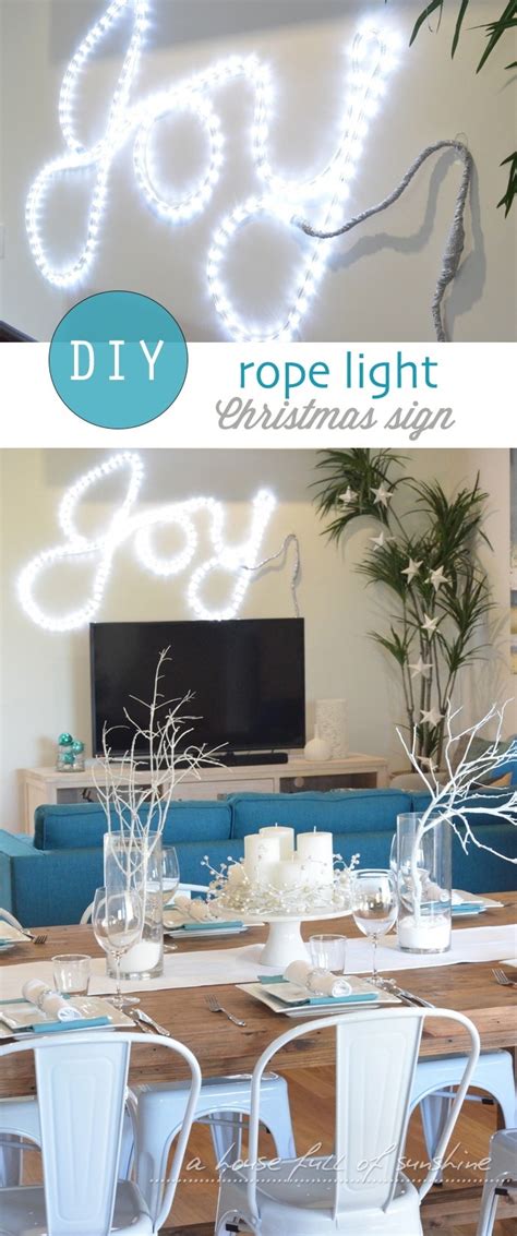 Diy Rope Light Joy Sign Practically Functional