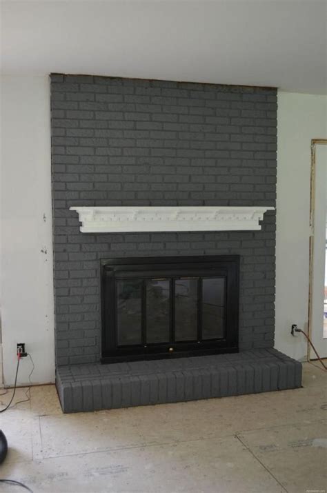 80 Modern Rustic Painted Brick Fireplaces Inspirations Brick
