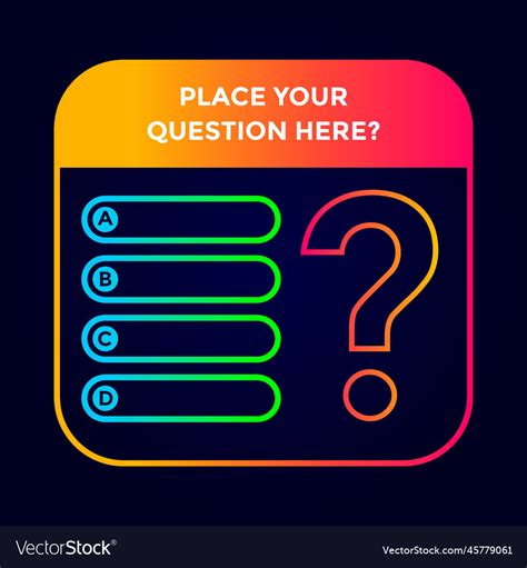 Quiz Template Background This Design Royalty Free Vector