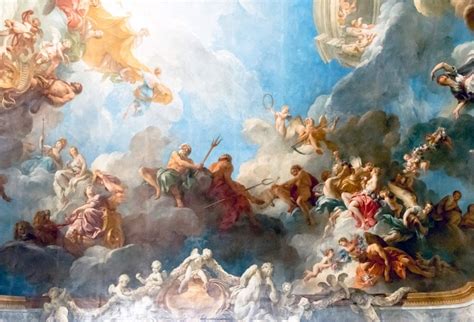 Laeacco 10x7ft Heaven Angels War Chapel Ceiling Painting