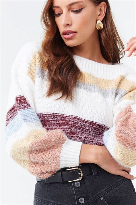 Purl Knit Colorblock Sweater Forever 21 Color Block Sweater