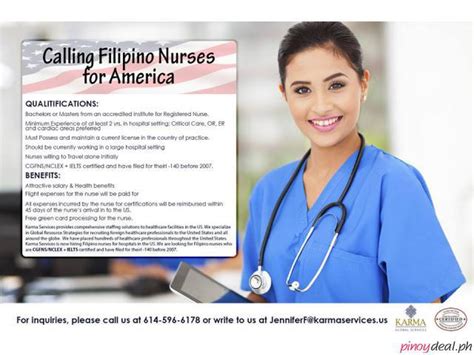 Calling Filipino Nurses For America San Pedro Philippines Buy And