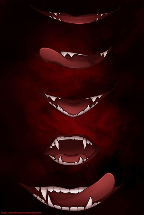 Hungry Demon By Namisiaa Mouth Drawing Anime Mouth Drawing Smile Drawing