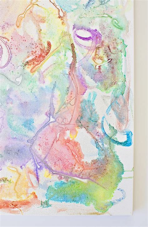 Watercolor Salt And Glue Painting With Kids
