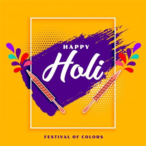 Download Colorful Happy Holi Indian Festival Card For Free In 2020