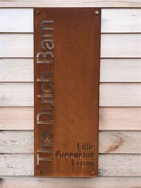 Custom Corten Steel Signage Personalised For Your Home Or Etsy
