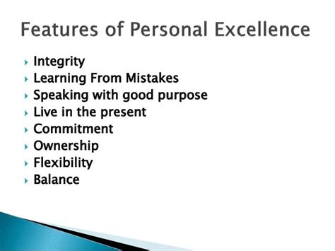 Personal And Professional Excellence