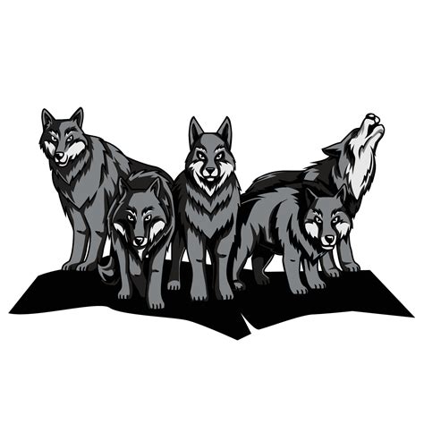 Wolf Pack Graphic Illustration 4748127 Vector Art At Vecteezy