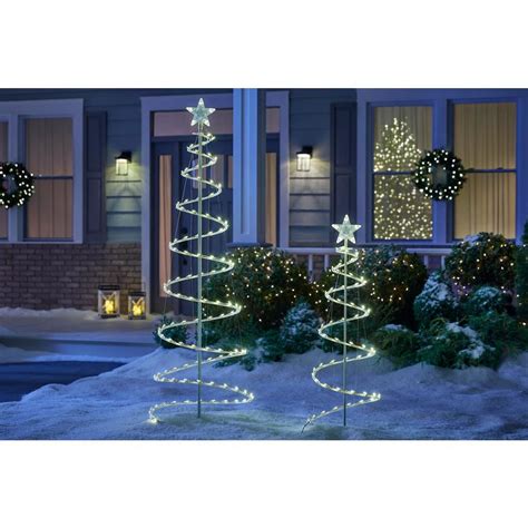 3 Lighted Spiral Christmas Trees Outdoor Querydesigns