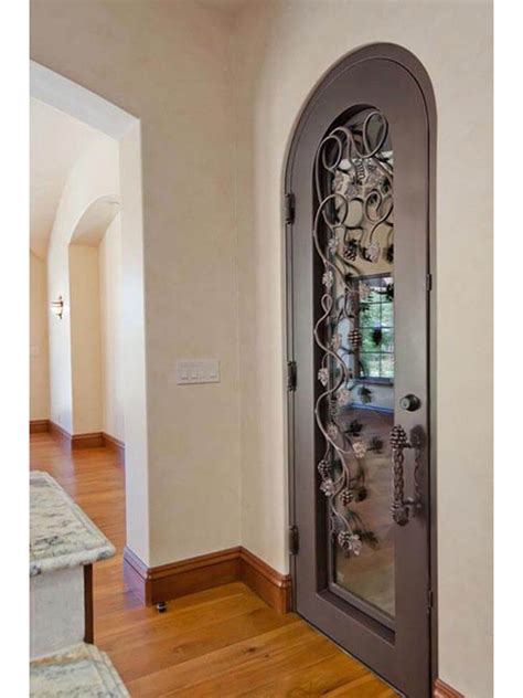 Wrought Iron Grape Vine Wine Cellar Door | Monarch Custom Doors | Wine cellar door, Wrought iron ...