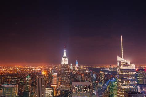 New York City Lights At Night Photograph By Vivienne Gucwa Fine Art