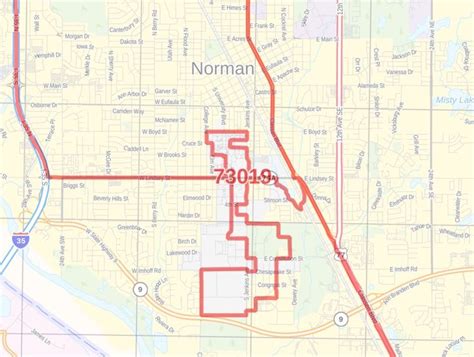 Norman Ok Zip Code Map