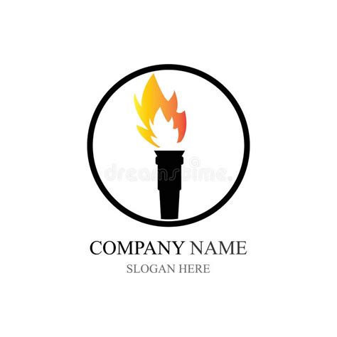 Torch Vector Icon Illustration Design Template Stock Vector