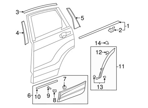 75313 Tlc A01 Garnish Assembly R Rear Door Lower 2017 2020 Honda