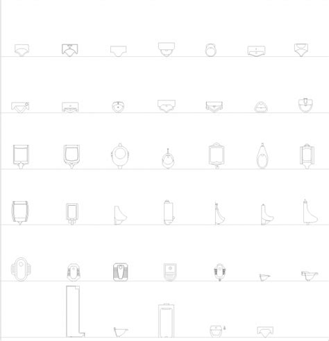 Urinals And Sinks Cad Collection Dwg Thousands Of Free Autocad Drawings