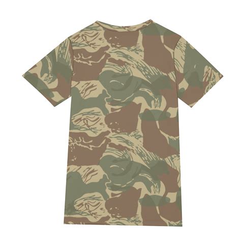 Rhodesian Brushstroke Camouflage V1 O Neck T Shirt 190gsm Cotton