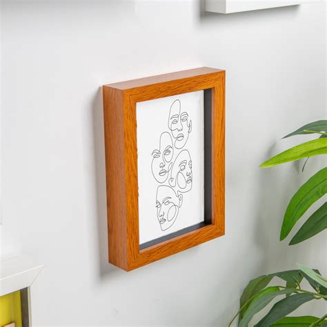 Box Picture Frame Deep 3d Photo Display 5x7 Inch Standing Hanging Dark