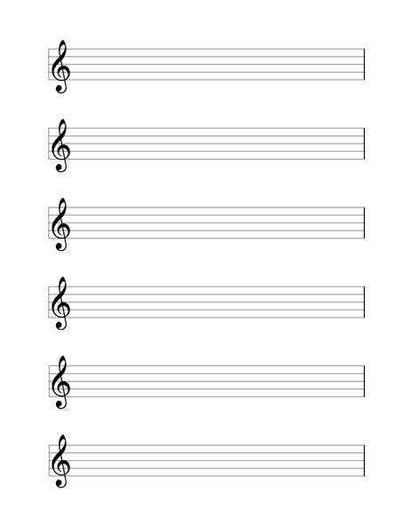 Printable Treble Clef Staff Paper Discover The Beauty Of Printable Paper