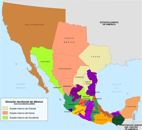 Division Territorial De Mexico En Politica De Mexico Mapa De Mexico Mapa De Mexico