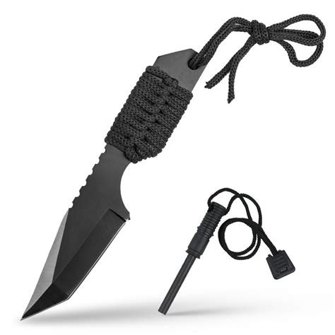 Livabit Outdoor Survival Emergency 7 Tanto Paracord Fixed Blade Knife