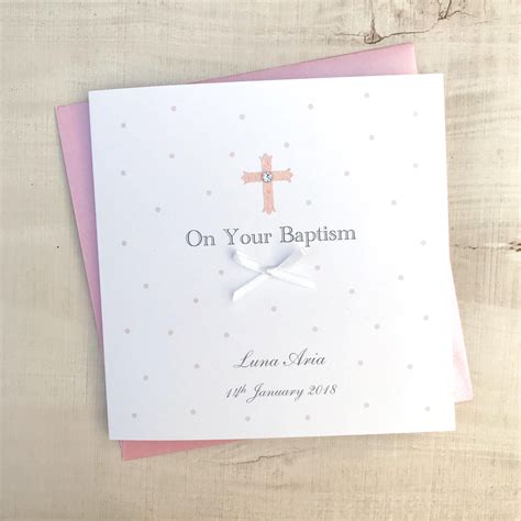 Personalised Baptism Card Handmade Personalised Baptism Card Etsy