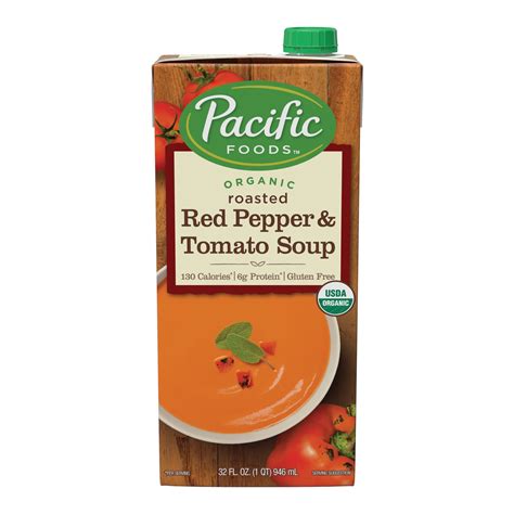 Pacific Foods Organic Creamy Roasted Red Pepper And Tomato Soup 32 Ounce