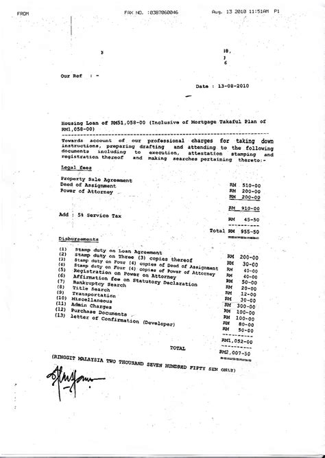 Free assignment agreement templates apple mac pages. MFirdausHassan: Contoh Quotation Legal Fee for S&P and ...